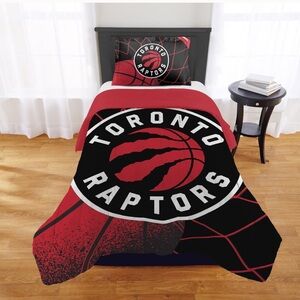 Toronto Raptors Black and Red Comforter Set